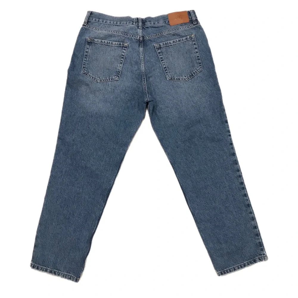 BDG Urban Outfitters Medium Wash Dad Slim Straight Leg Cropped Jean - Picture 2 of 11